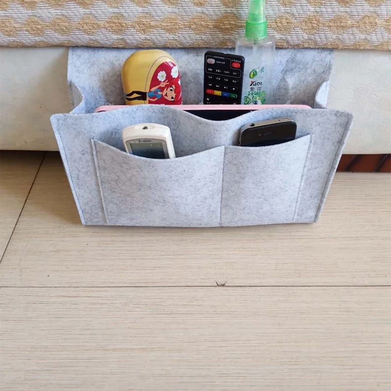 Прикроватный подвесной органайзер для хранения кровать сумка Карманный Войлок
