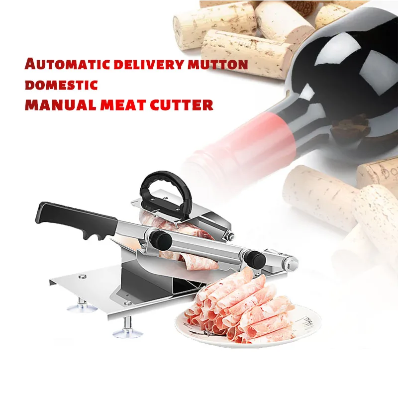 Автоматическая подача мясо ягненок Slicer дома мяса машины коммерческих жир