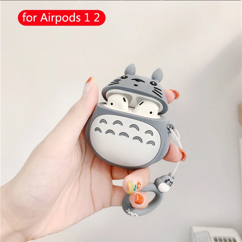 Для Apple Airpods чехол силиконовые милые аксессуары для мультяшных Airpods 2 Наушники коробка Беспроводная bluetooth-гарнитура защитный чехол