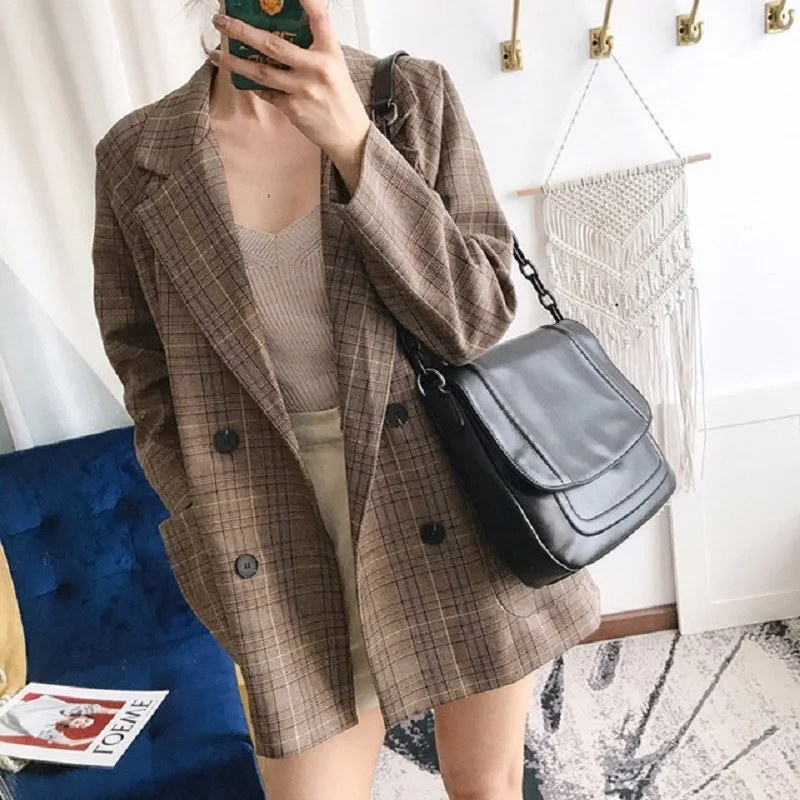 2019 Новая модная женская Большая вместительная простая сумка на плечо Женская