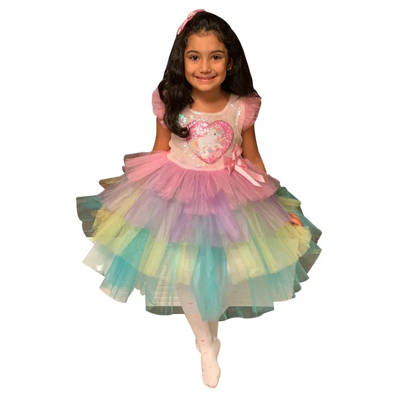 WelcomeBaby/Брендовые вечерние платья розового цвета для девочек с изображением пони |