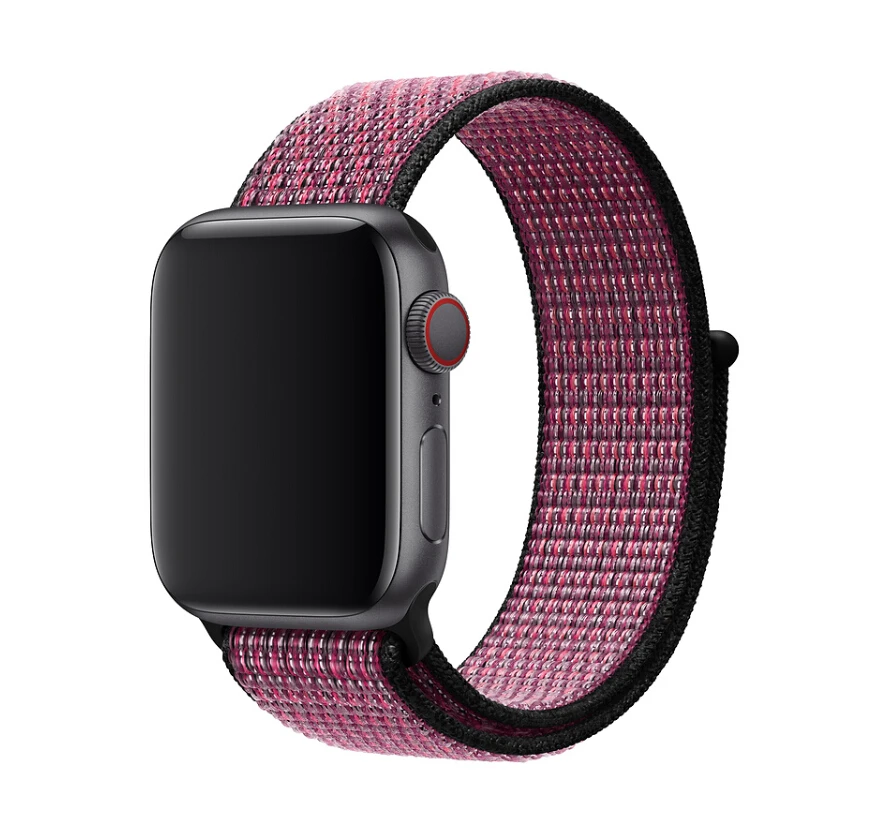 Цветной ремешок для часов Apple Watch 42 мм 38 мм 40 мм 44 мм тканый нейлоновый спортивный ремешок для iWatch 5 4 3 2 1 мягкий светоотражающий ремешок