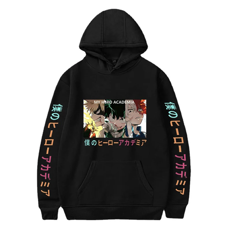 

Hot Selling Japanese Anime My Hero Academia Print Hoodie Couple Streetwear Pullover Harajuku Hoodie Hip Hop Creative Sportswear