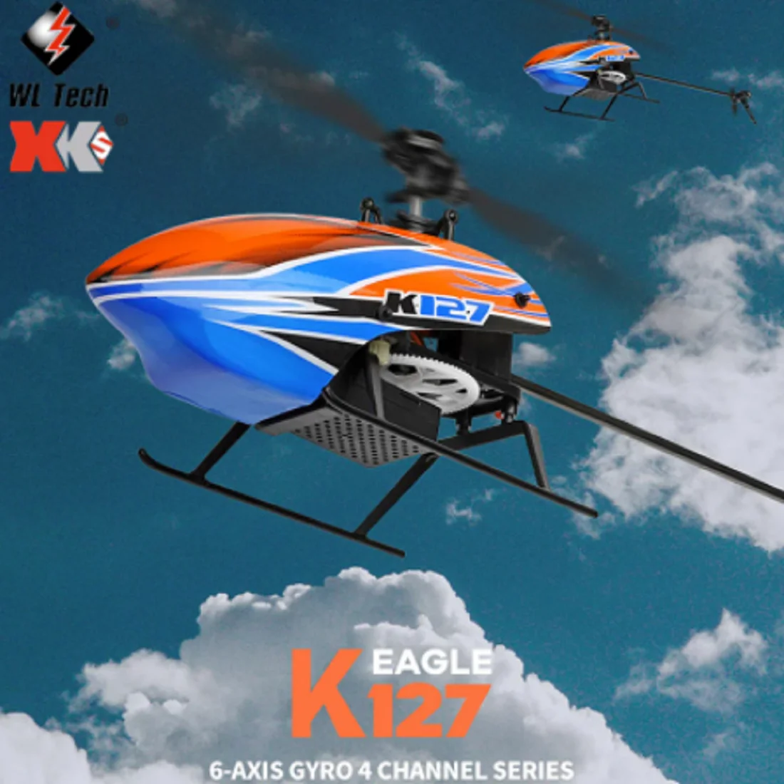 Вертолеты WLtoys K127 на радиоуправлении 2 4 ГГц канала 6 Aixs гироскоп с одним лезвием