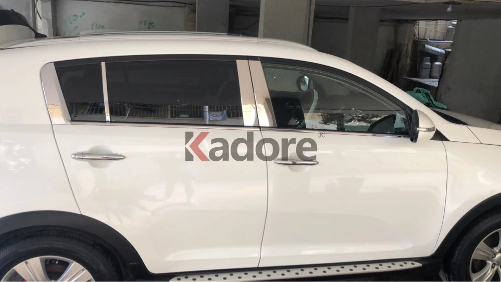 Для Kia Sportage R 2011 2012 2013 из нержавеющей стали, Автомобильная стойка B+ C, накладка на окно, Декоративная полоса, внешние аксессуары