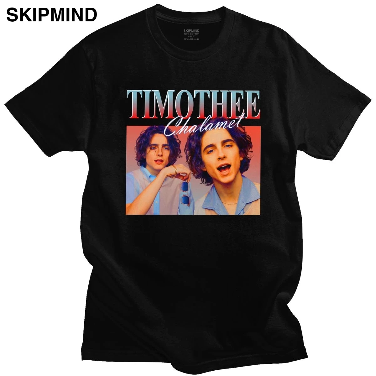 Классический ретро Винтаж тимоте Chalamet мужские футболки с короткими рукавами 90s