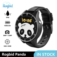 rogbid panda 4g lte smart watch phone 2021 3gb 32gb gps dual camera 13mp ip68 5atm waterproof smartwatch men for xiaomi huawei