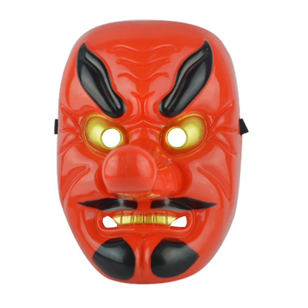 Хэллоуин красный пластик Tengu длинный нос маска ужаса японский войн маска на Хеллоуин для косплея вечерние аксессуары для украшения дома
