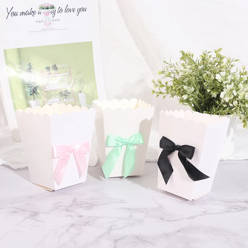 12 шт. галстук бабочка бумажная коробка для попкорна конфетная складной курица