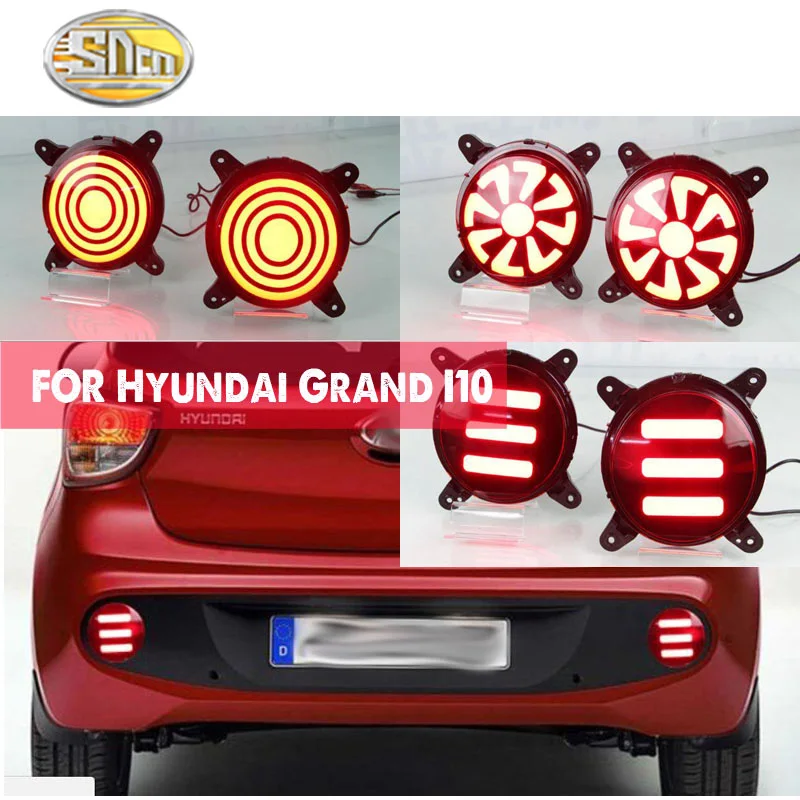 For Hyundai Grand I10 2017 2018 Multi-function 12V LED Reflector Lamp Rear Fog Taillight Bumper Light Brake | Автомобили и