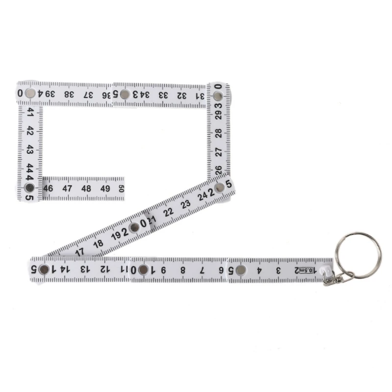 

Portable Folding Ruler Carpenter Measuring Tool Key Chain Ruler 2m/78" 50cm/19", Extension Ruler Adjustable Multi-Angle