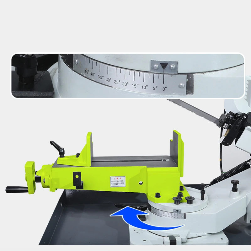 HX-712R Ленточная пила Станок для резки стали Бытовая угловая резка скошенной