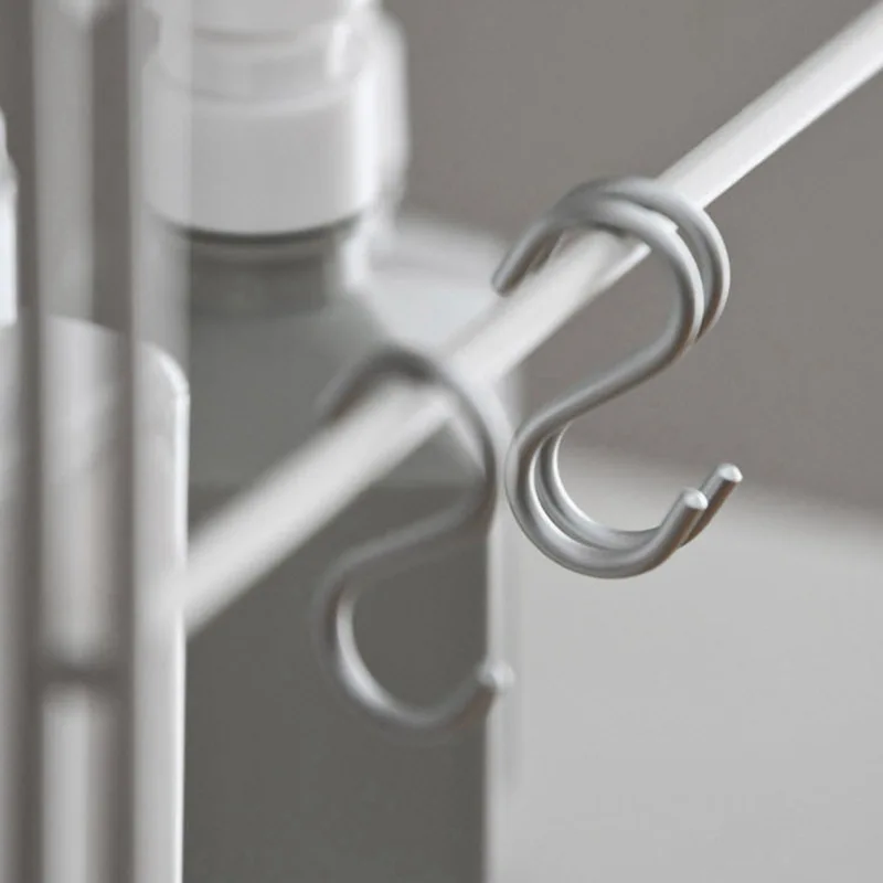 

S-Shaped Hanger Hooks 3PCS Alloy S-Shaped Hangers Hanging Kitchen Bath Aluminum Wardrobe Bathroom Hangers Without Punching