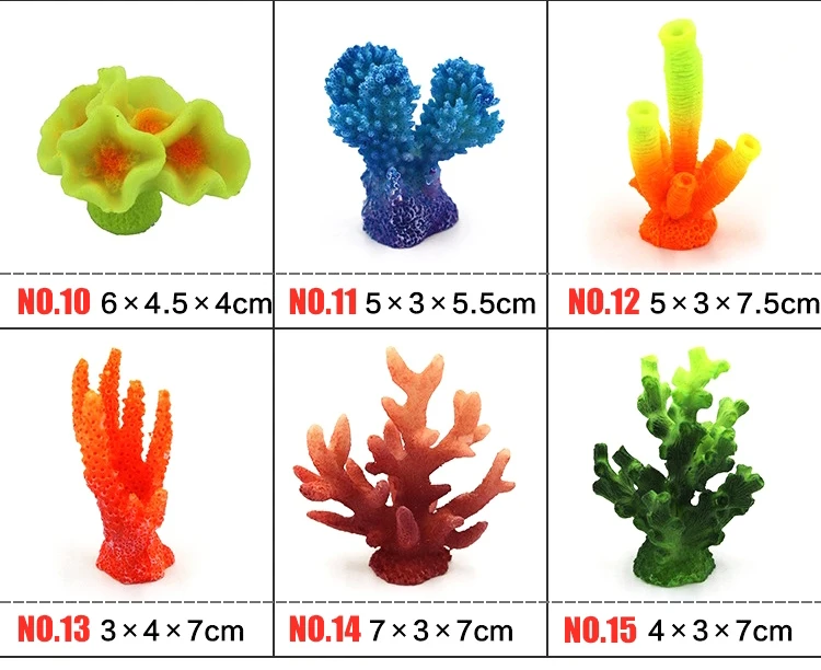 Аквариумная Смола Коралл Силиконовое растение Морская звезда декор имитация