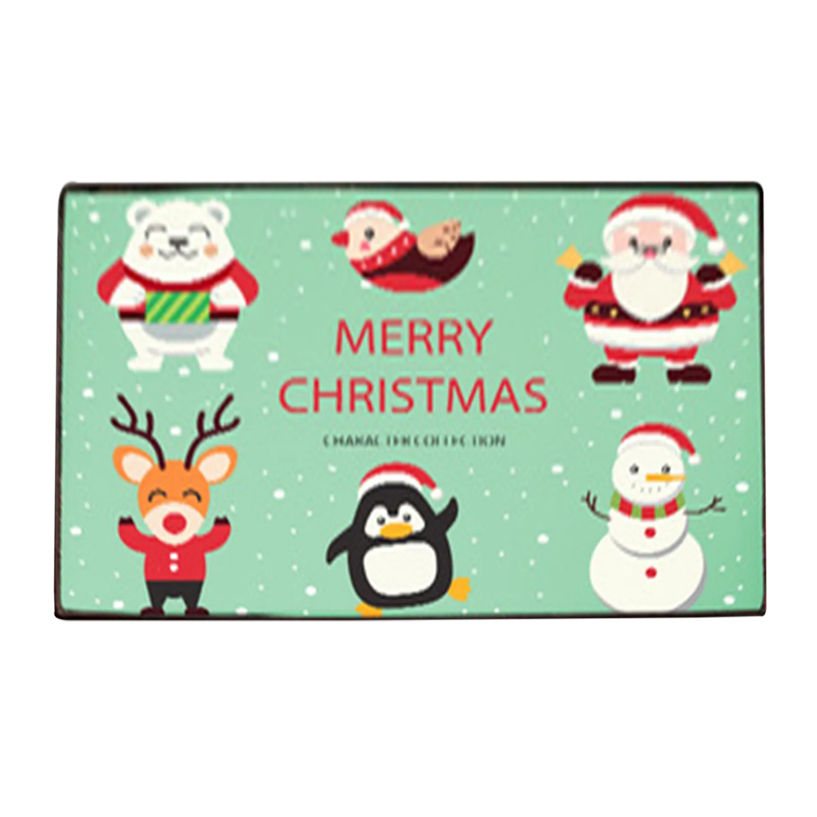 

Рождественский домашний Хрустальный ковер, бархатный ковер, коврики для входа, коврики 40 см x 60 см, рождественские украшения для дома, коврик...