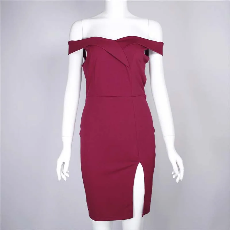 Женское облегающее платье мини без рукавов вечернее черного винного или