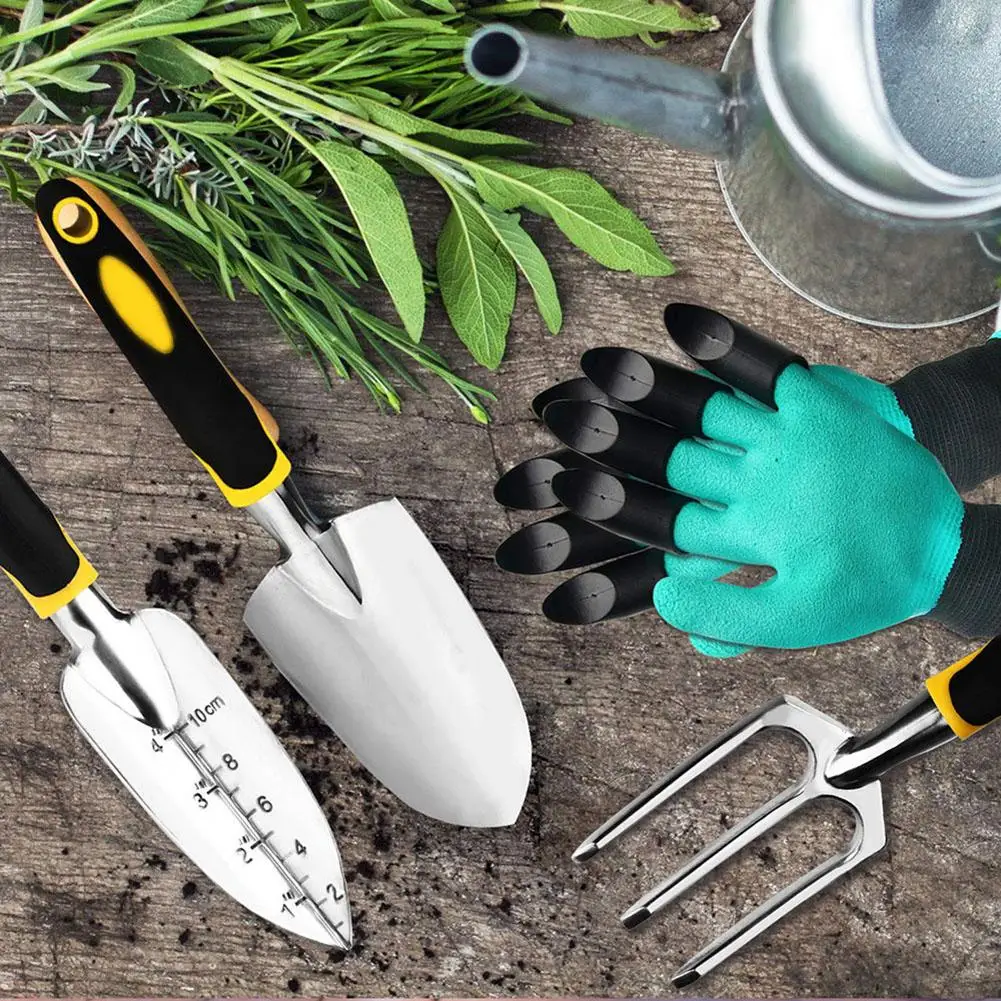 

Handheld Flower Planting Scale Trowel Shovel Rake Gloves Gardening Tools Set Planting Scale Trowel Shovel Rake Gloves Gardening