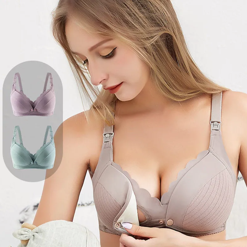 

Wireless Maternity Nursing Bra Suit Women's Breastfeeding Pregnancy Allaitement Baby For Cotton Top Feeding Underwear Sets Soft