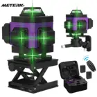 Лазерный уровень360 Meterk 16 линий 4D самовыравнивающийся 360 горизонтальный и вертикальный крест сверхмощный зеленый лазерный луч