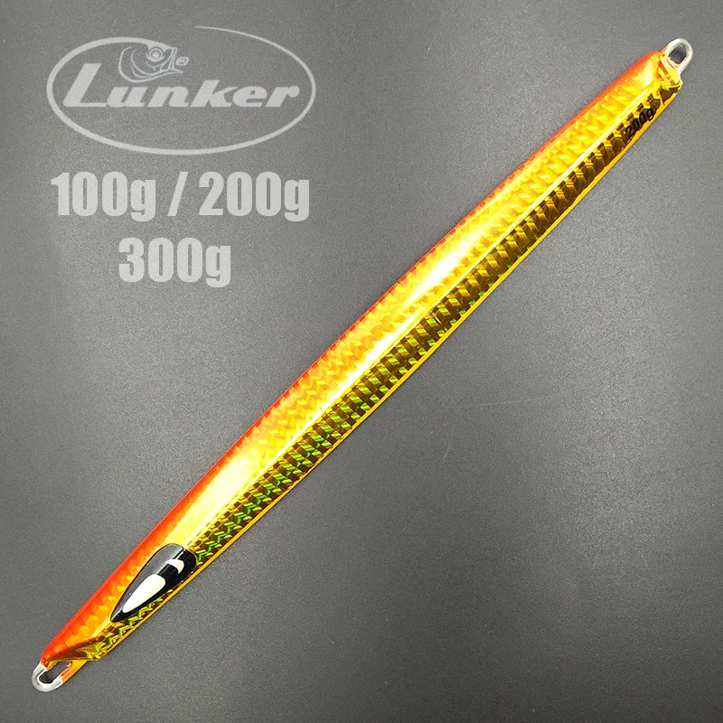 Ланкер соленой воды медленный металлический джиг светящийся 100 г 200 300 джиггинг