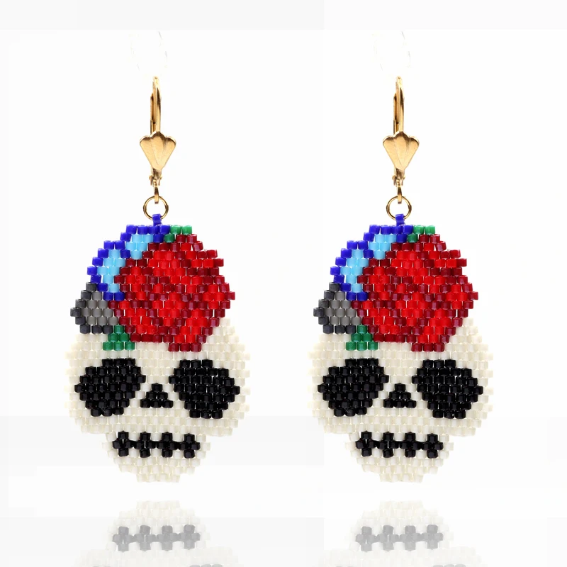 FAIRYWOO подвеска в виде Розы серьга со скелетом для женщин большие серьги крупные