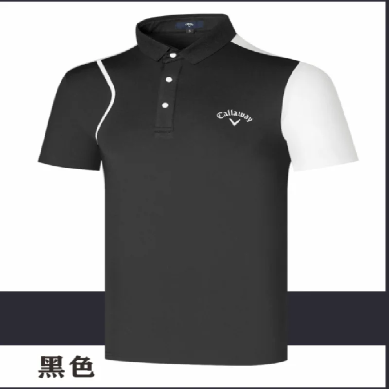 

2021 new men's Golf T-shirt quick drying breathable polo shirt slim fit sports casual clothes