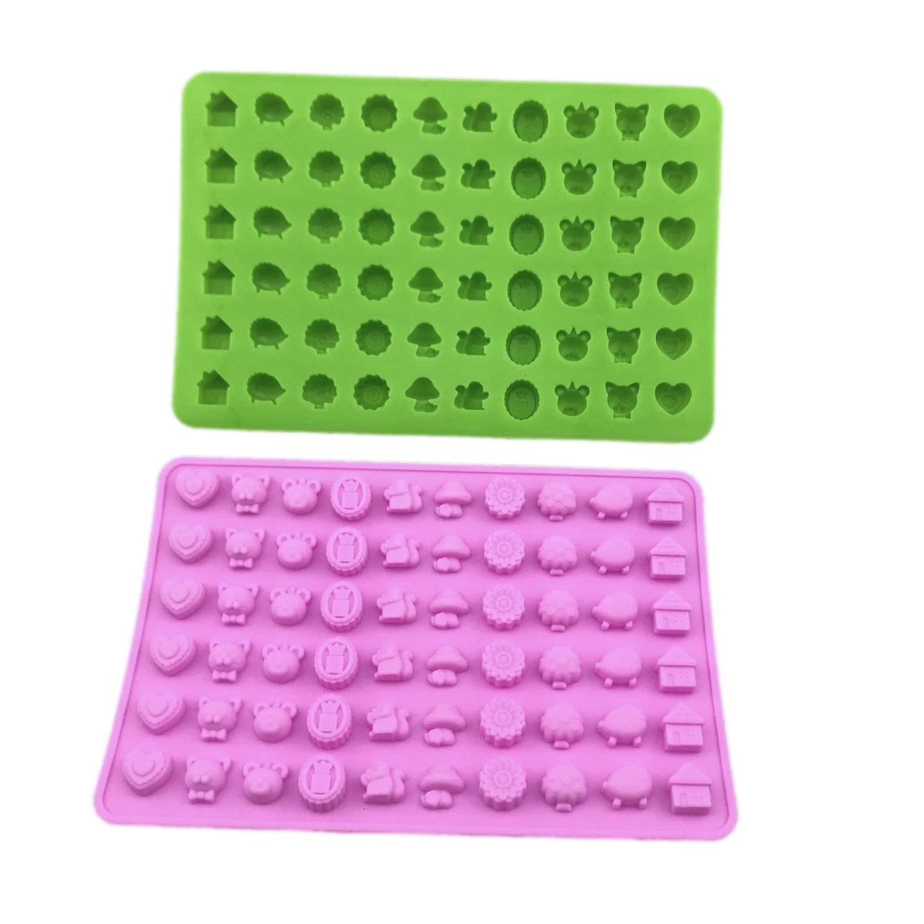 60 полость маленькие животные шоколадная силиконовая форма помадка инструмент