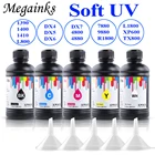 Светодиодные УФ-чернила 250 мл для принтера Epson 1390, 1400, DX4, DX5, DX6, DX7, мягкие УФ-чернила для планшетного струйного принтера Roland Mimaki, 5 шт.