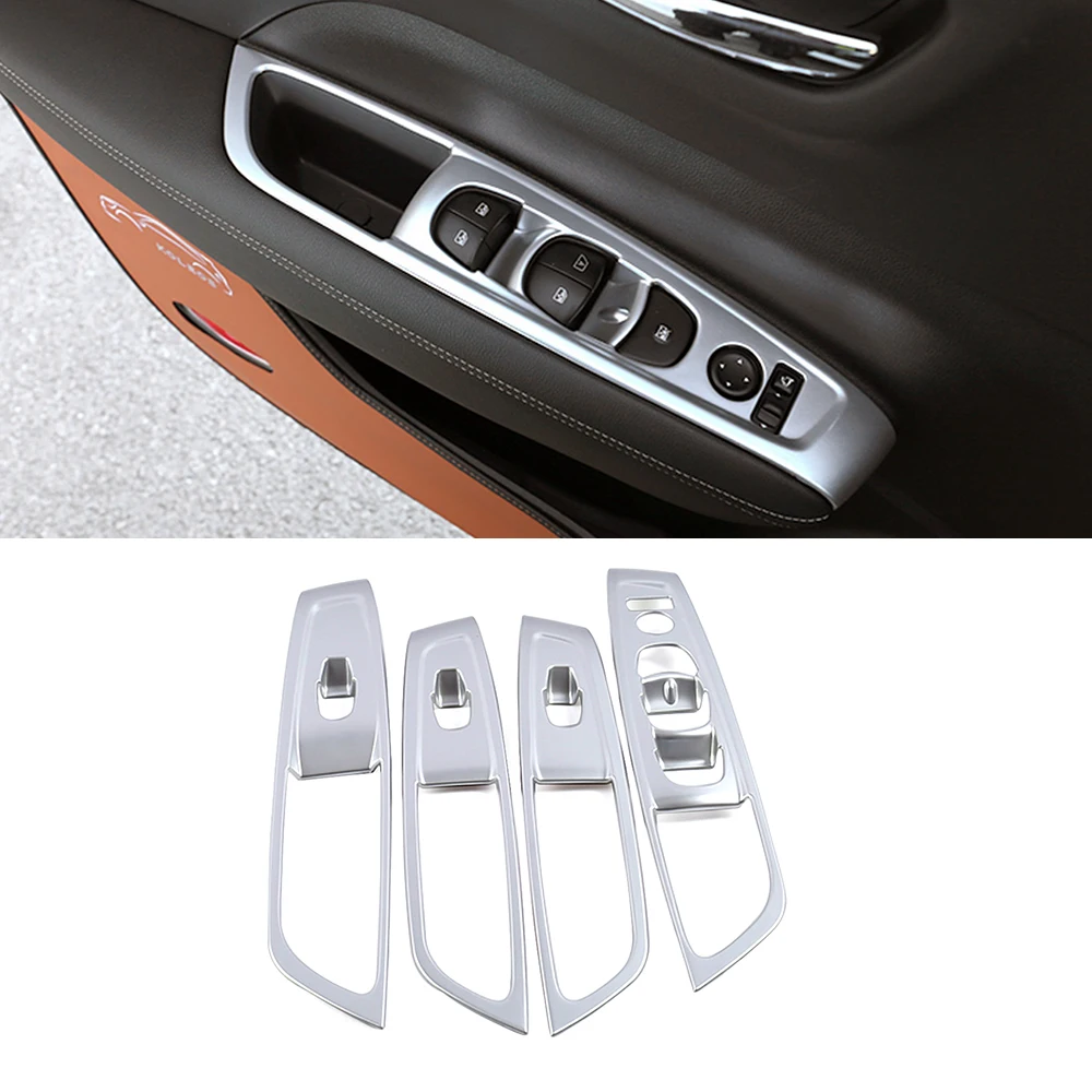 

For Renault Koleos 2017-2020 LHD Inner Door Armrest Window Lift Switch Button Panel Frame Cover Trim Sticker For Samsung QM6