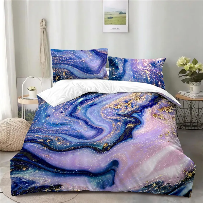 

3D Stone Texture Bedding Set 2/3PCS Duvet Cover Sets Twin Double Full Queen King Size Bed Linen Pillowcase Home Textile
