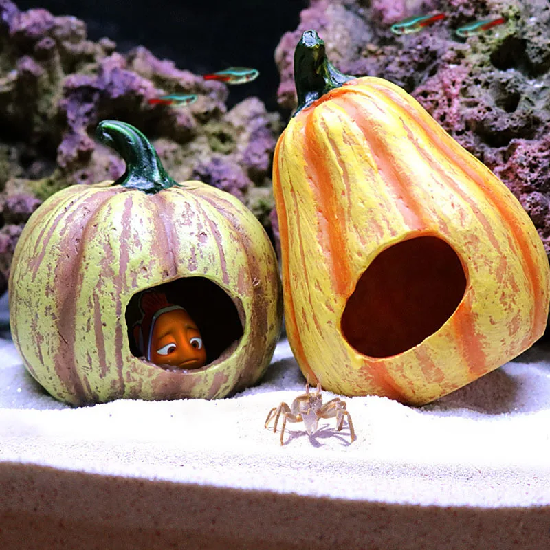 

Aquarium Decoration Fish Tank Decoration Simulation Landscaping Fish And Shrimp Hiding House Pumpkin Hole Landscaping Ornaments