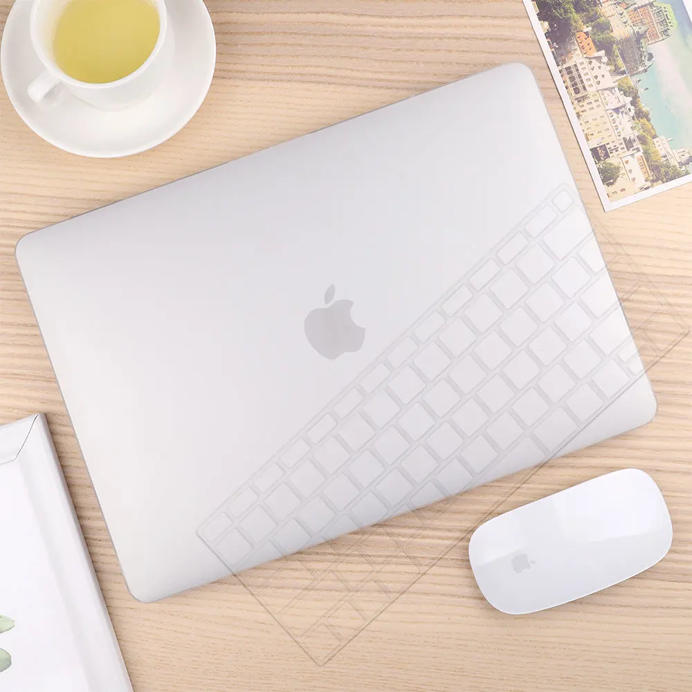 Matte Clear Чехол для ноутбука 4 в 1 для MacBook Air 11, 13 дюймов и Pro retina 13,3, 15,,,, кристально Матовый Жесткий чехол для клавиатуры - Цвет: Matte Clear