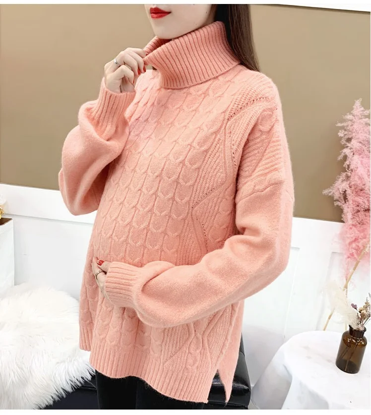 Одежда для беременных сезон осень зима модный свитер Однотонный удобный с