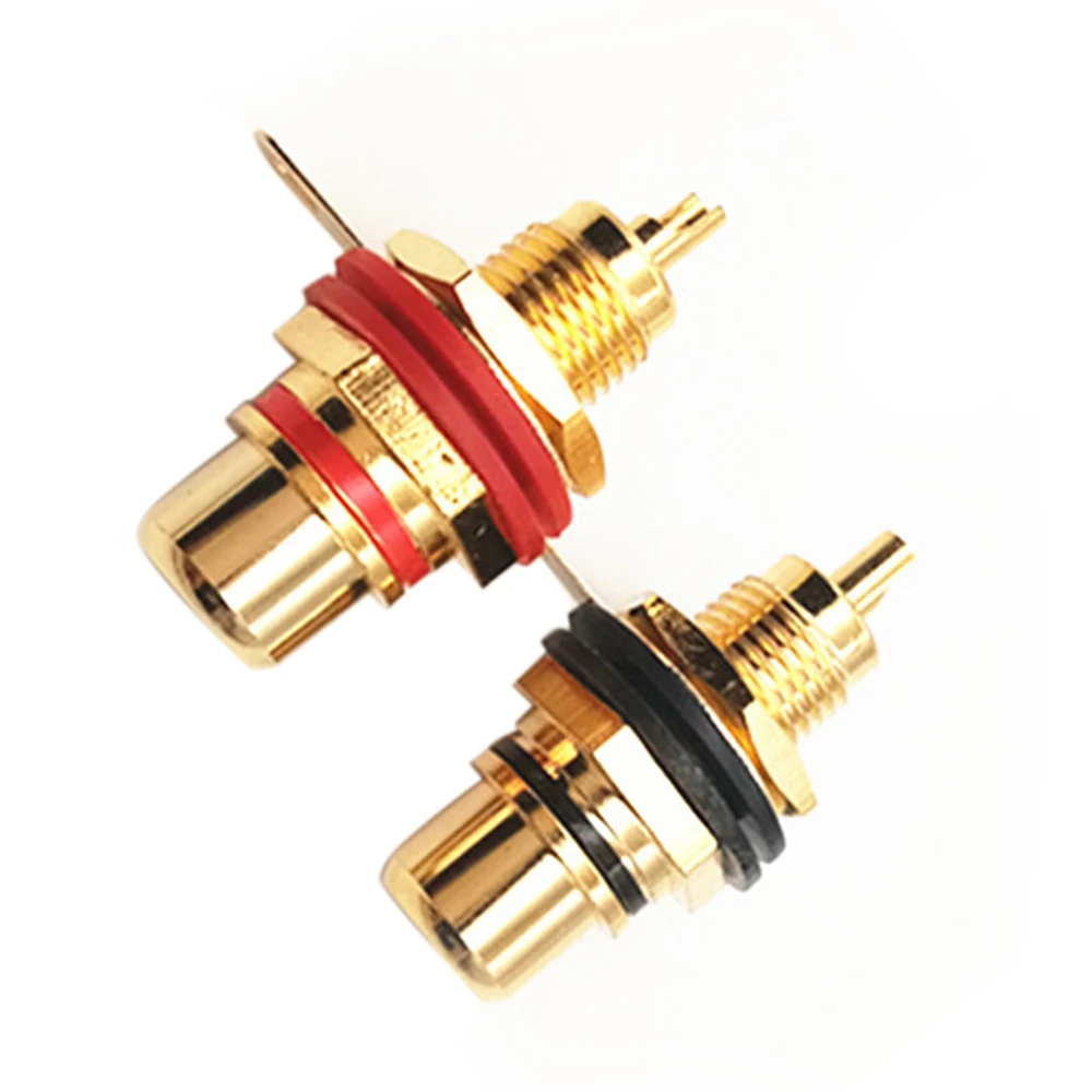 1 шт. Позолоченный разъем RCA Jack Панельное крепление шасси аудиоразъем перегородка
