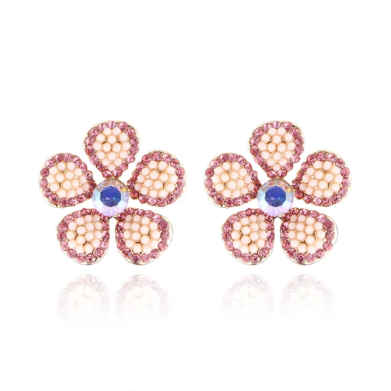 Женские серьги-гвоздики с зелеными бусинами LUBOV большие винтажные богемные