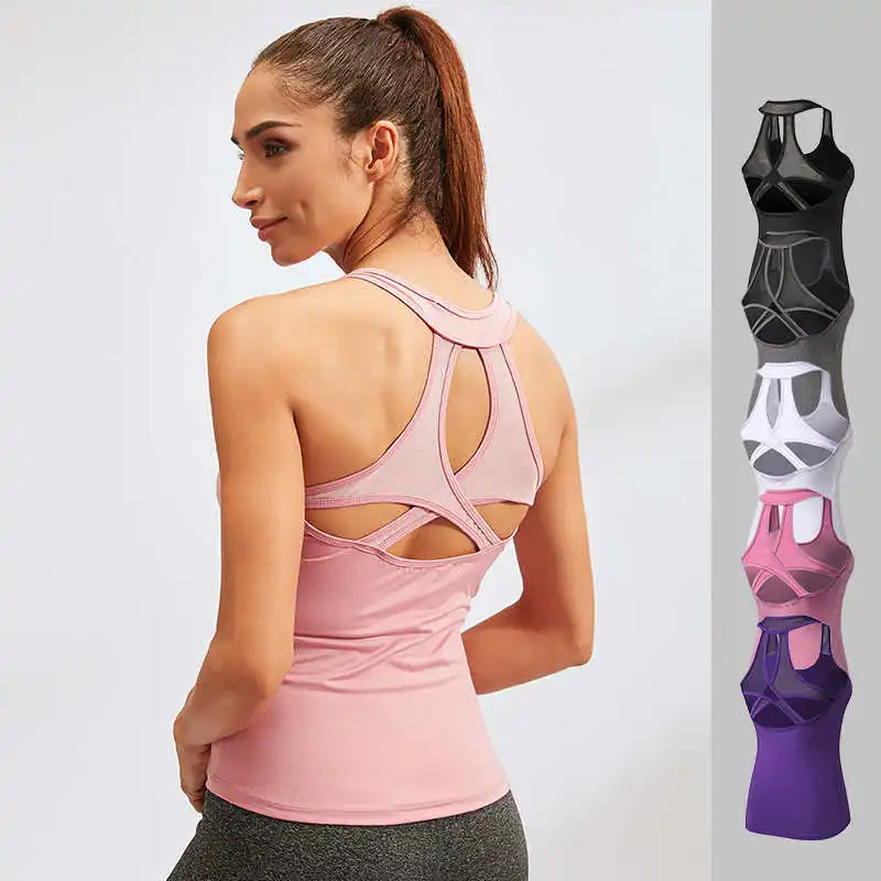 

Женская одежда для тренировок, тренировочная одежда, майка с открытой спиной, тянущаяся Сексуальная Блузка, Женская майка для спортзала, ру...