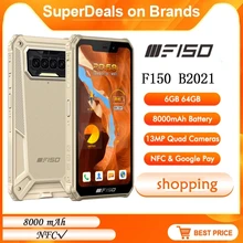 Oukitel teléfono móvil F150 B2021 resistente al agua, 6 + 64GB, 8000mAh, Octa Core, HD + MediaTek Helio G25, cámara de 13MP (4)