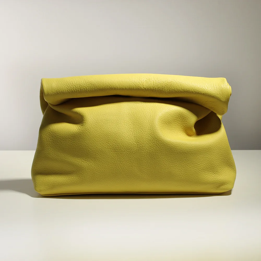 Маленькая кожаная сумка конфетных цветов повседневная для завивки верхний слой