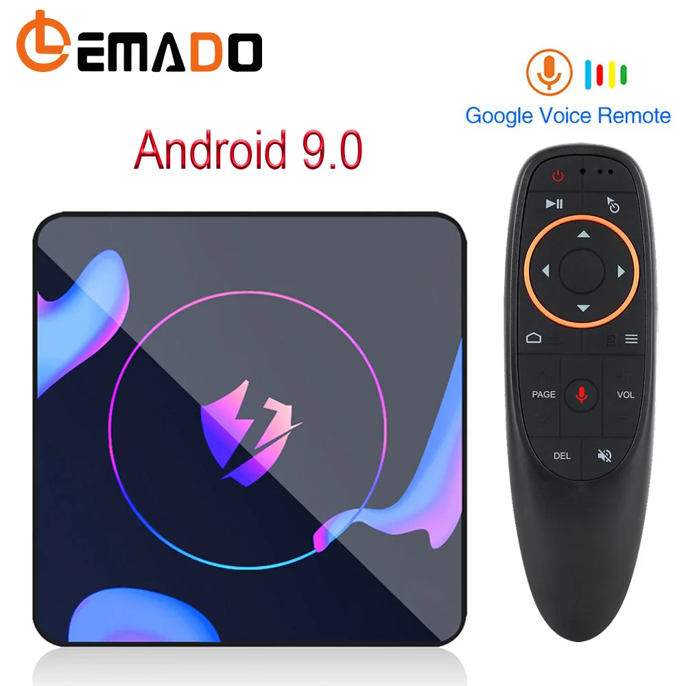 LEMADO LET1 Android tv Box 4GB 64GB RK3318 четырехъядерный с светодиодный дисплеем 4K Netflix 2 4G/5G wifi