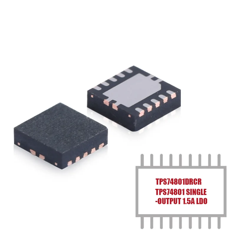 

1PCS Linear Voltage Regulator IC REG LIN POS ADJ Positive Adjustable 1 Output 1.5A 10-VSON (3x3) TPS74801DRCR