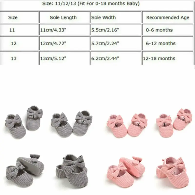 US STOCK Baby Shoes Newborn Infant Pram Mary Jane Girls Princess Faux Leather Soft | Мать и ребенок