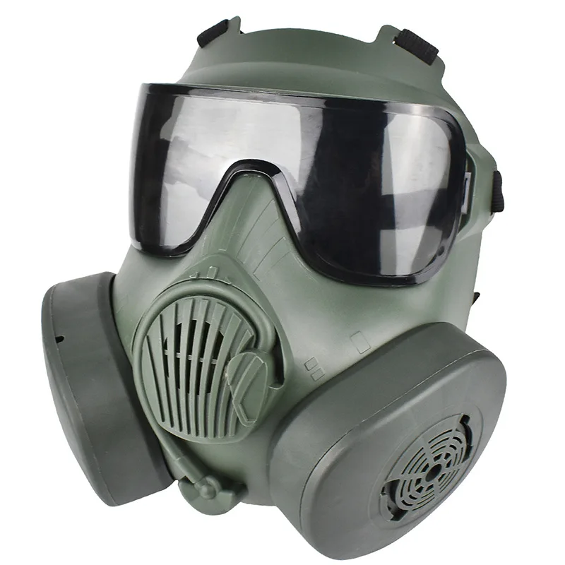 Gas mask With Exhaust Fan Filters Tactical Military Protective Mask For Airsoft Shooting Hunting Cosplay Anti-Dust Windproof