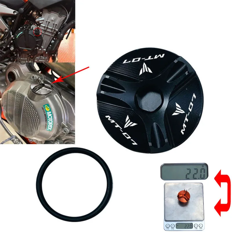 

Motorcycle Engine Oil Filler Cup Plug Cover cap Screw For YAMAHA MT07 MT-07 FZ07 MT 07 2014 2015 2016 2017 2018 2019 2020 2021