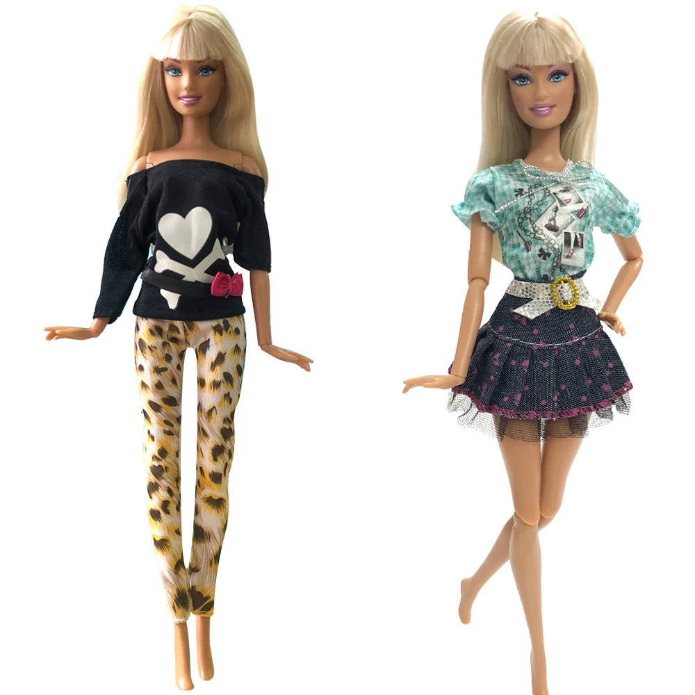 NK 2 шт./компл. микс кукла платье модельная юбка одежда модный наряд для куклы Барби