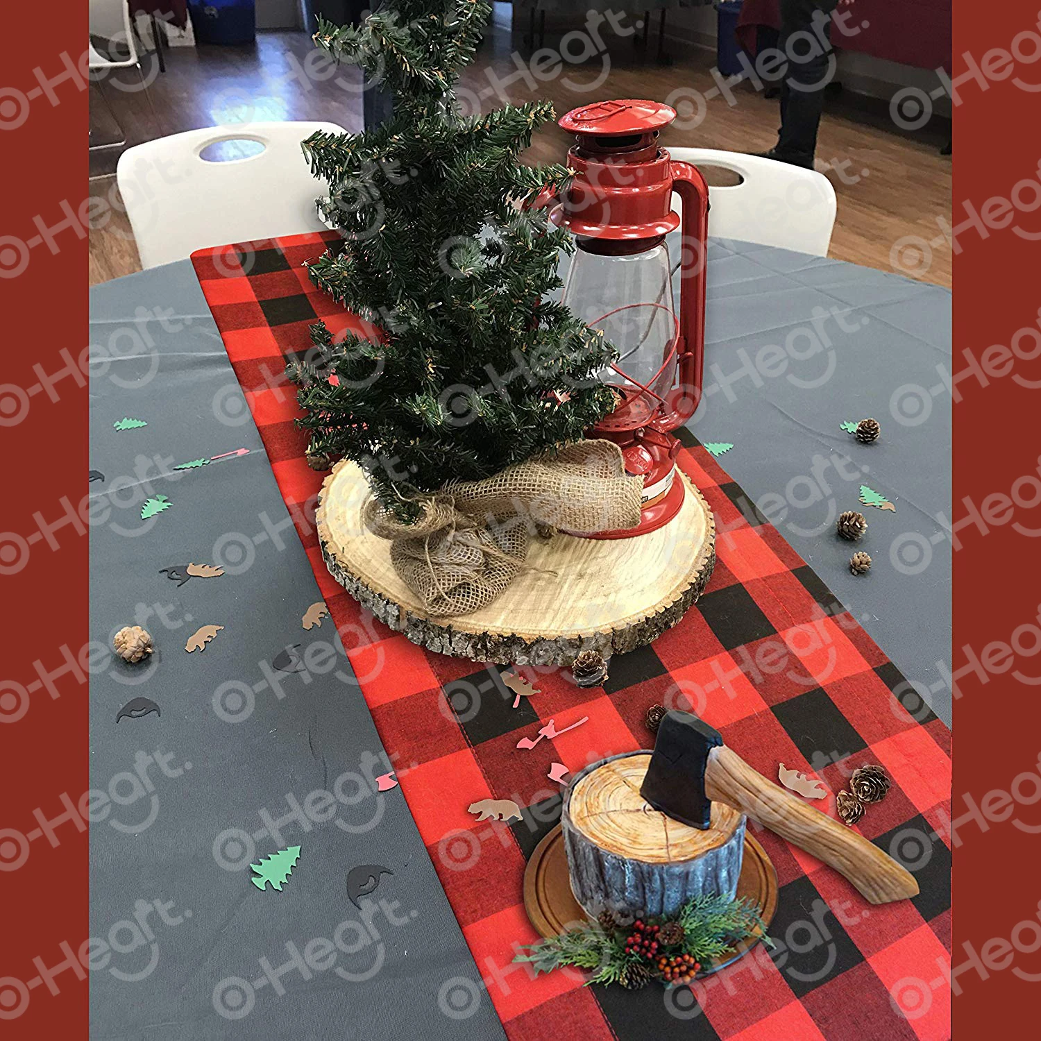 Хлопок мешковина буйвола плед настольная дорожка водонепроницаемый Реверсивный