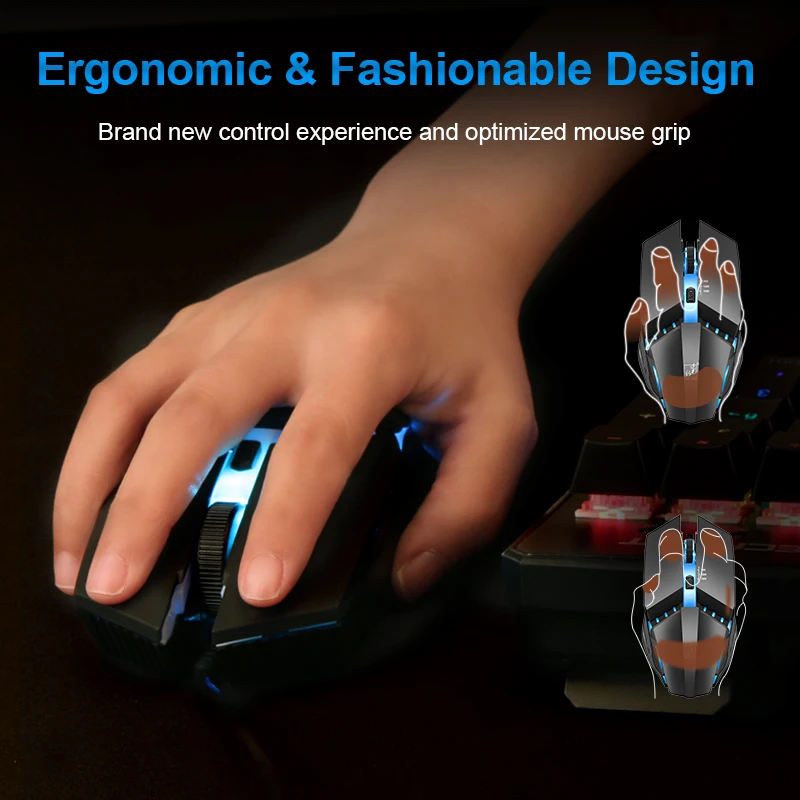 Проводная компьютерная мышь 1600 dpi, проводная USB мышь, RGB подсветка, светодиодный мышь s, эргономичная мышь для Windows, Xiaomi, huawei, ПК, ноутбука
