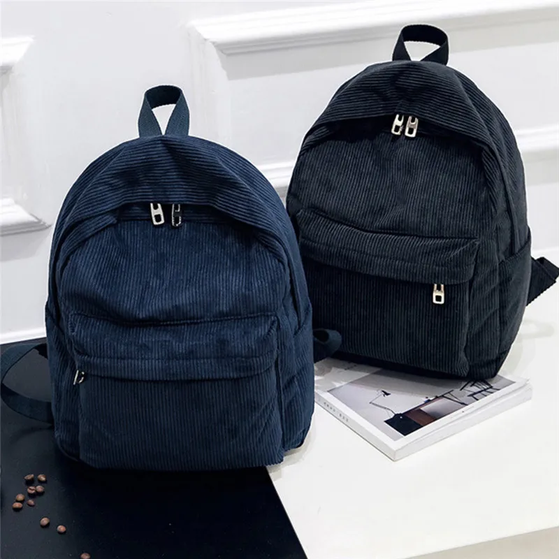 

Casual Backpack Women Corduroy Backpacks Female Sports Backpack Lightweight Students School Bag 2020 Fashion Woman Backpacks