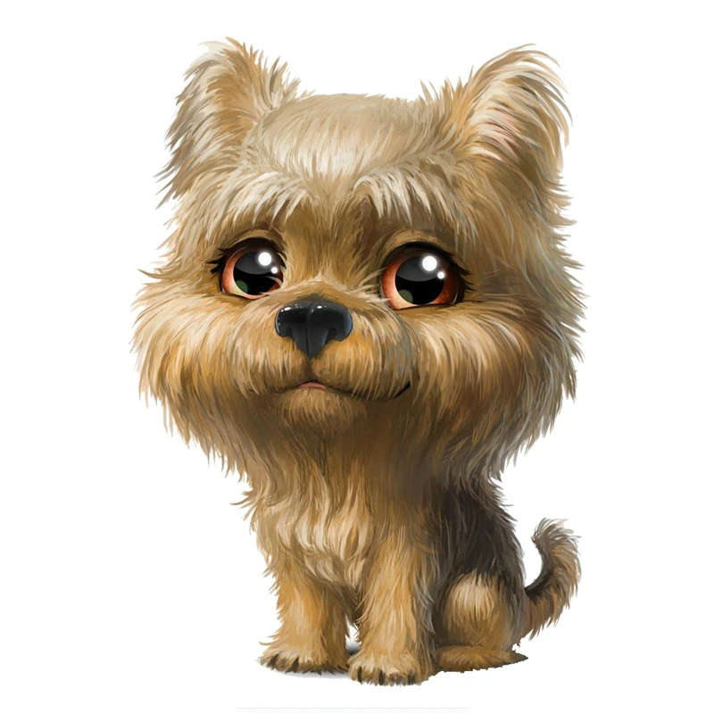 

Personality Car Sticker Yorkshire Dog PVC Lovely Decals Decoration Waterproof Cover Scratch Accessories 10cmX14cm