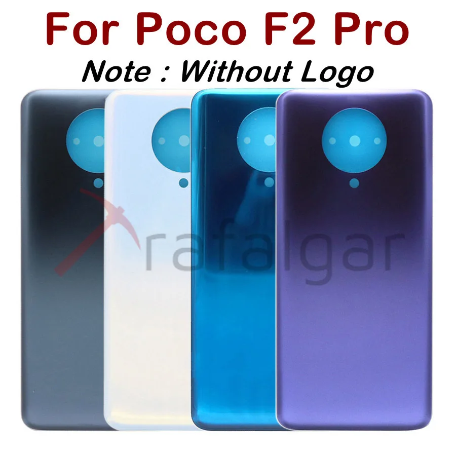 Крышка батарейного отсека для Xiaomi Poco F2 Pro Задняя стеклянная панель задняя крышка