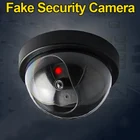 Купольная имитация охранной сигнализации, Внутренняянаружная поддельная веб-камера для видеонаблюдения, домашняя камера со светодиодной подсветкой и мигающим миганием